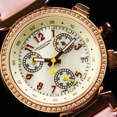 LOUIS VUITTON 루이비통 탕부르 다이아몬드 핑크밴드 시계